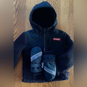 Toddlers size 3 jacket & mitts